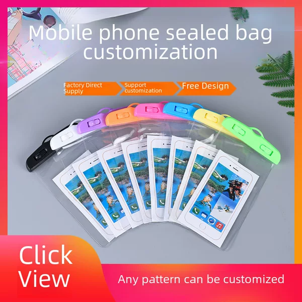 Outdoor Drifting Pvc Waterproof Phone Case, Sealed Phone Rainproof Cover, In-Stock, Neck-Hanging Swimming Photo-Taking Touch Screen Phone Pouch