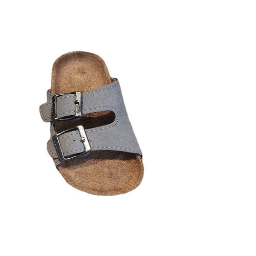  Summer Kids' Wooden Slippers for Boys and Girls, Double Buckle Wooden Sandals, One-String Beach Shoes 