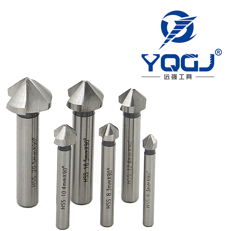 工厂现货三刃倒角器倒角锪钻木工开孔钻圆柄厂家直发钻头