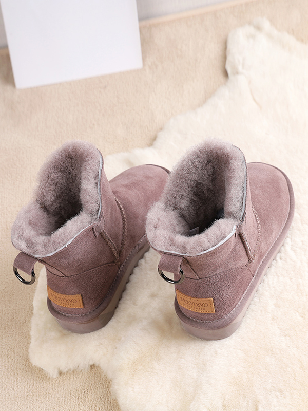 Cowhide Snow Boots Women's Winter Genuine Leather Boots Northeast Fleece-Lined Thickeneded Non-Slip Bread Shoes Fur Integrated Cotton Shoes Cowhide Snow Boots Women's Winter Genuine Leather Boots Northeast Fleece-Lined Thickeneded Non-Slip Bread Shoes Fur Integrated Cotton Shoes