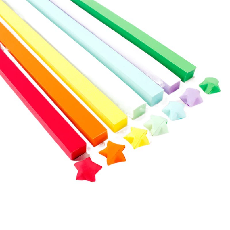 Градиентные звезды Оригами Светящиеся звезды Бумага Сгибанные звезды Оригами ручной работы Бумага цветная бумага ручной работы