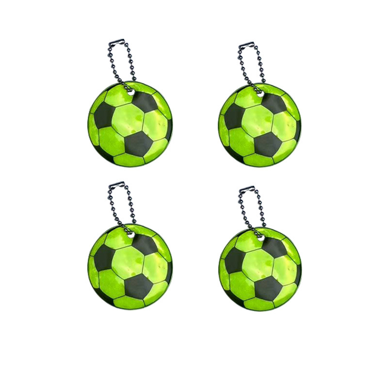 Colgante de fútbol reflectante llavero creativo pequeño regalo colgante de luz nocturna
