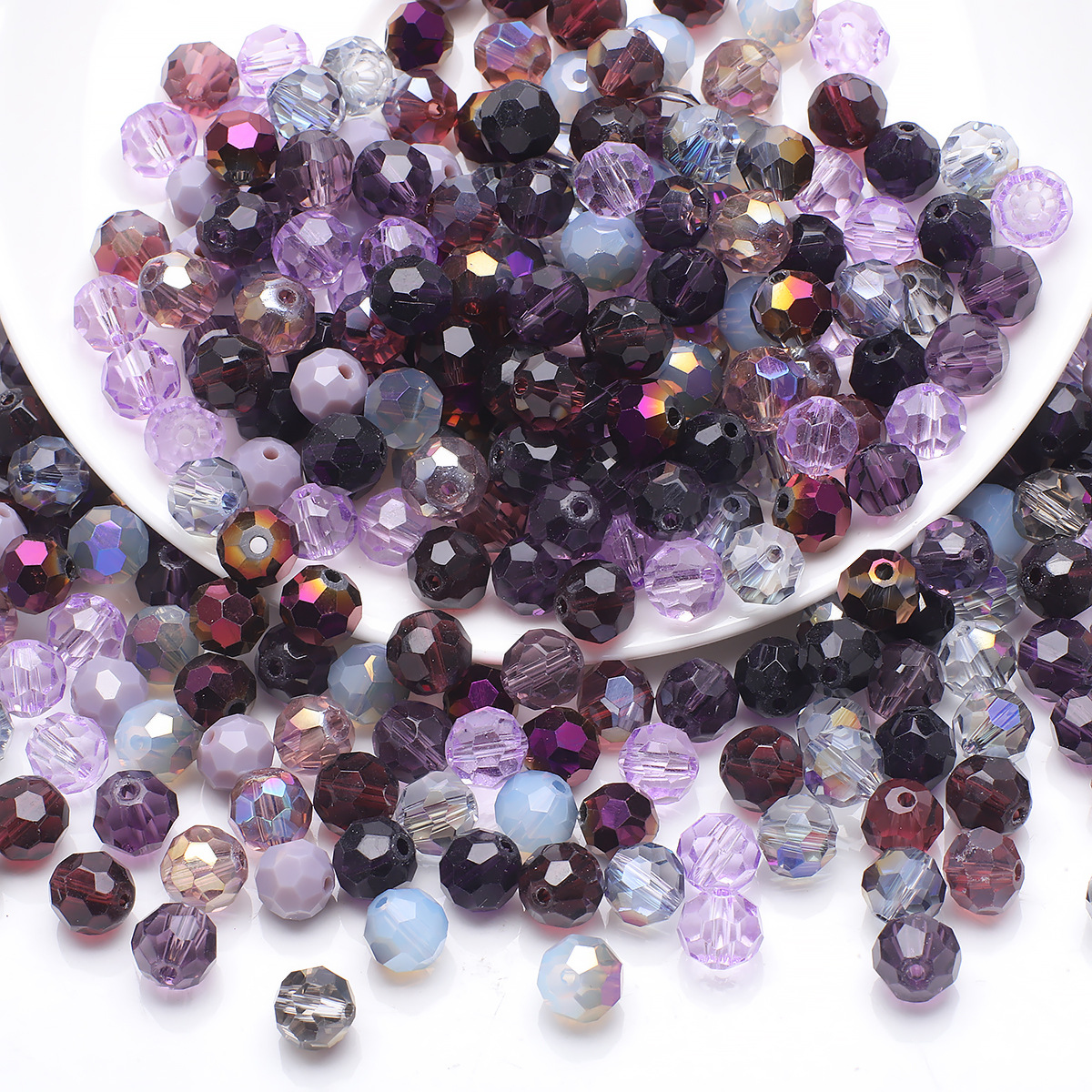 1 Set Diameter 3mm Diameter 4mm Diameter 6 Mm Crystal Glass Round Beads display picture 2