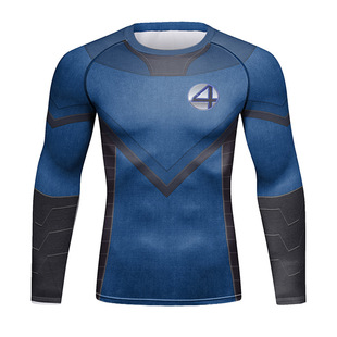 New tights tight fitness suit men's four-season suit four-piece breathable sweat-wicking outdoor running clothing