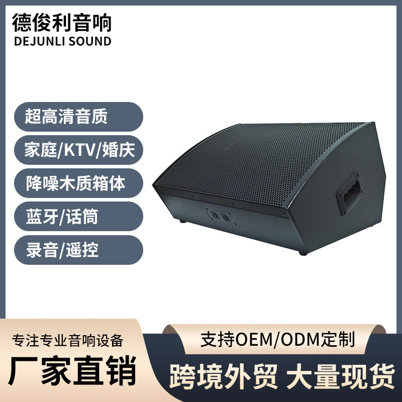 High-power concert stage audio single 15-inch coaxial return speaker banquet hall performance monitoring full-frequency audio