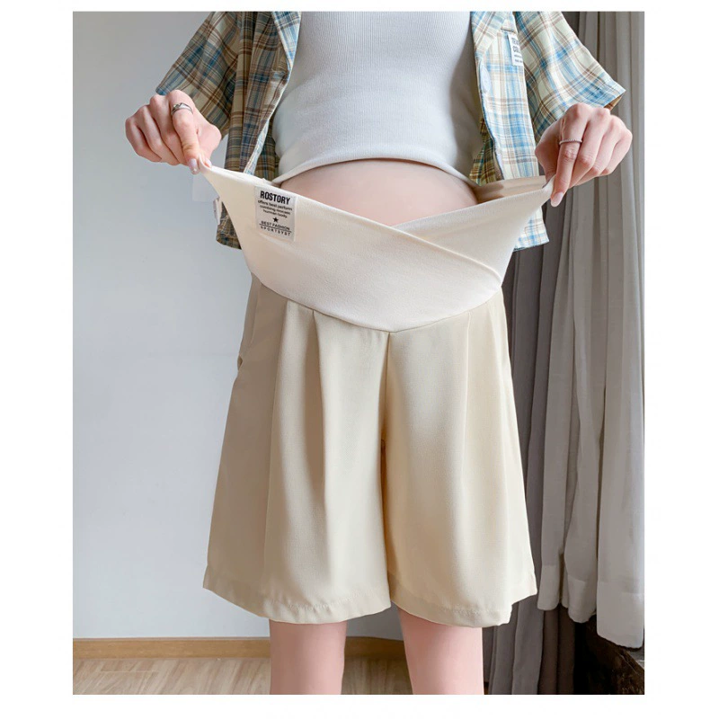 Реальный выстрел для беременных шорты женские летние костюмы брюки широкие ноги пять больших размеров леггинсы маленькие тонкие прямые брюки