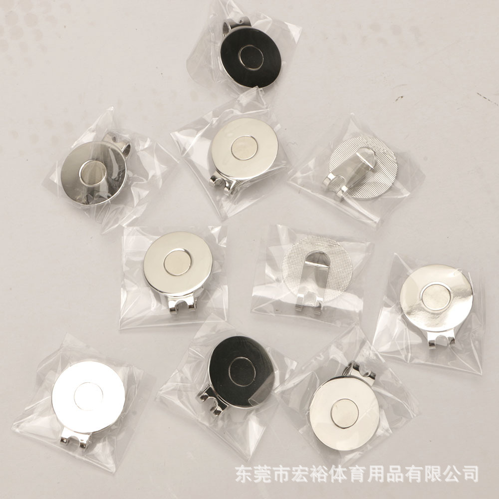 Marca de golf transfronteriza, clip para sombrero, moneda redonda en blanco, diámetro de bola, marca de golf de 25MM