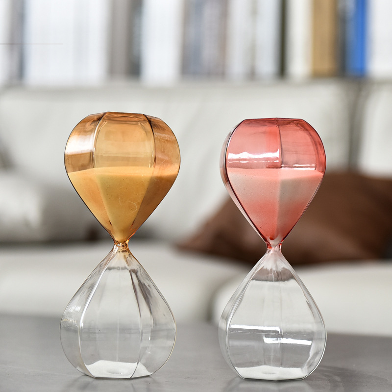 Nordic hogar vidrieras reloj de arena temporizador 30 minutos creativo regalo decoración temporada de graduación regalo del Día de San Valentín
