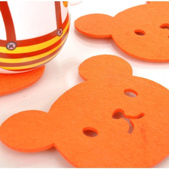 【毛毡杯垫】供应优质环保毛毡杯垫 茶杯垫  隔热垫 时尚镂空杯垫