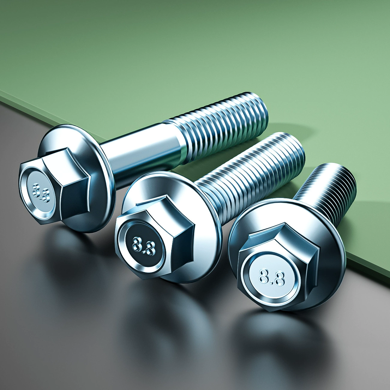 Оцинкованные внешние шестигранные фланцевые винты класса 8,8 с мягкими шестигранными болтами GB5787 синий и белый m5m6m8m10m12