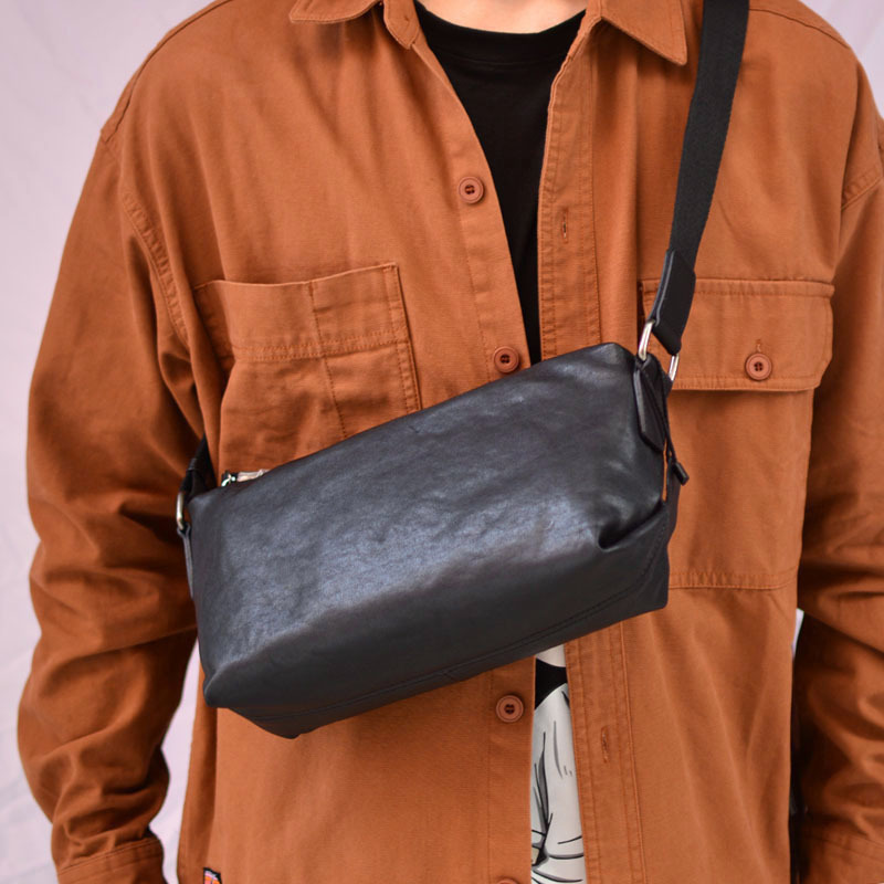 Men's soft leather first layer cowhide commuter simple crossbody casual bag retro all-match shoulder business outdoor portable bag Men's soft leather first layer cowhide commuter simple crossbody casual bag retro all-match shoulder business outdoor portable bag