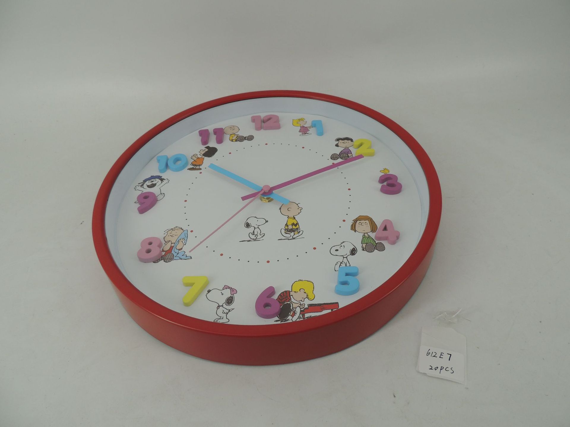 Reloj infantil creativo de 12 pulgadas con números 3D coloridos - Varios colores - Venta directa de fábrica Willie - Alta demanda