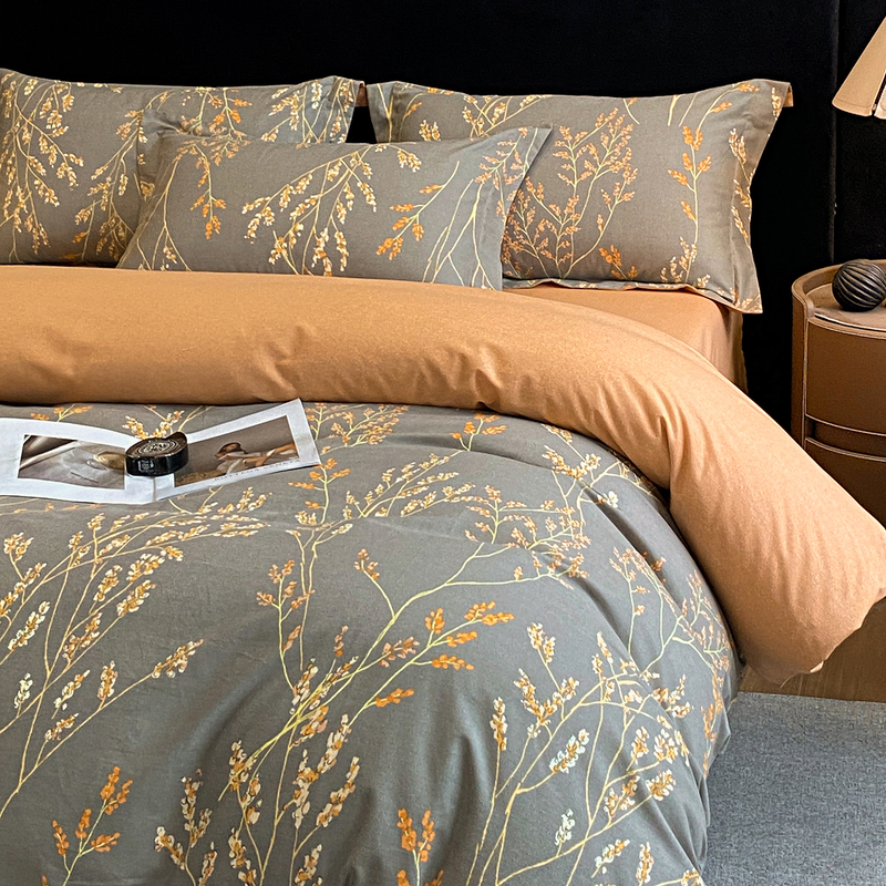 Autumn and Winter Thickeneded 100 Cotton Brushed Four-Piece Set Pure Cotton Fitted Bed Sheets American Printed Bedding 4 Gift Boxes Autumn and Winter Thickeneded 100 Cotton Brushed Four-Piece Set Pure Cotton Fitted Bed Sheets American Printed Bedding 4 Gift Boxes