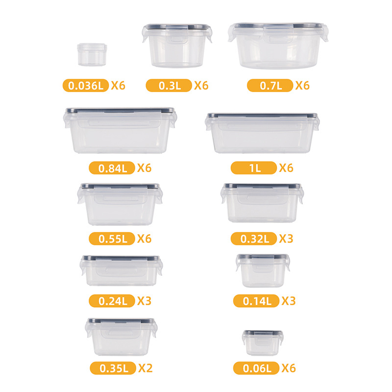 Ensemble de 56 boîtes de conservation en plastique pour aliments – Compatibles micro-ondes, sans BPA, avec couvercles, organiseurs de cuisine hermétiques pour réfrigérateur_voghion.com