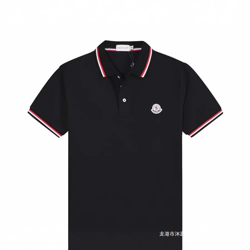 Cross-Border Summer New Style Moncler Men's Polo Shirt Short Sleeve Embroidered Jacquard T-Shirt Men's Casual Wear Cross-Border Summer New Style Moncler Men's Polo Shirt Short Sleeve Embroidered Jacquard T-Shirt Men's Casual Wear