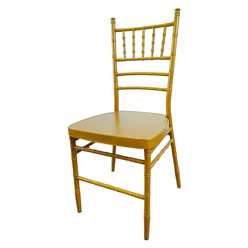 silla de comedor de silla de boda de metal silla de bambú blanco dorado silla de boda al aire libre silla de hotel silla de banquete