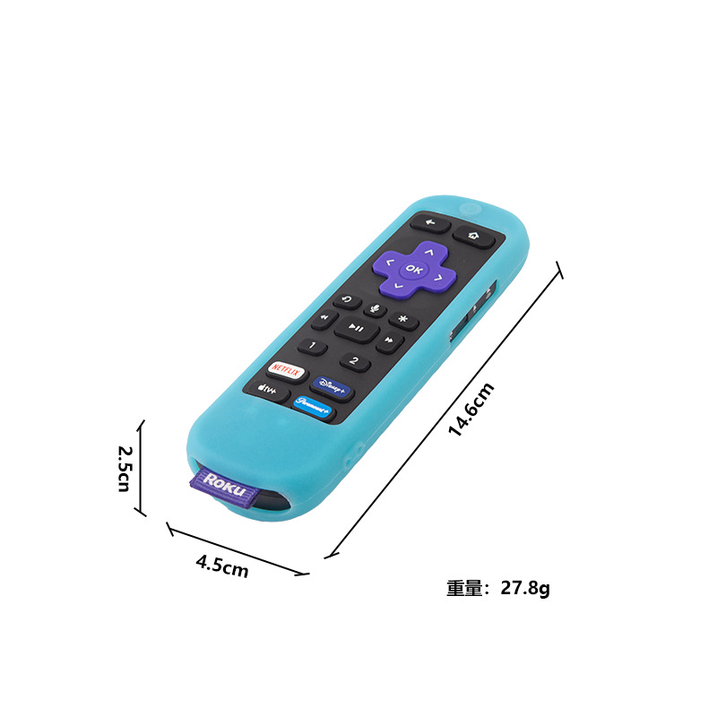 Aplicable a Roku TV Ultra 2022 cubierta de control remoto de voz todo incluido resistente a la caída luminosa Carcasa protectora