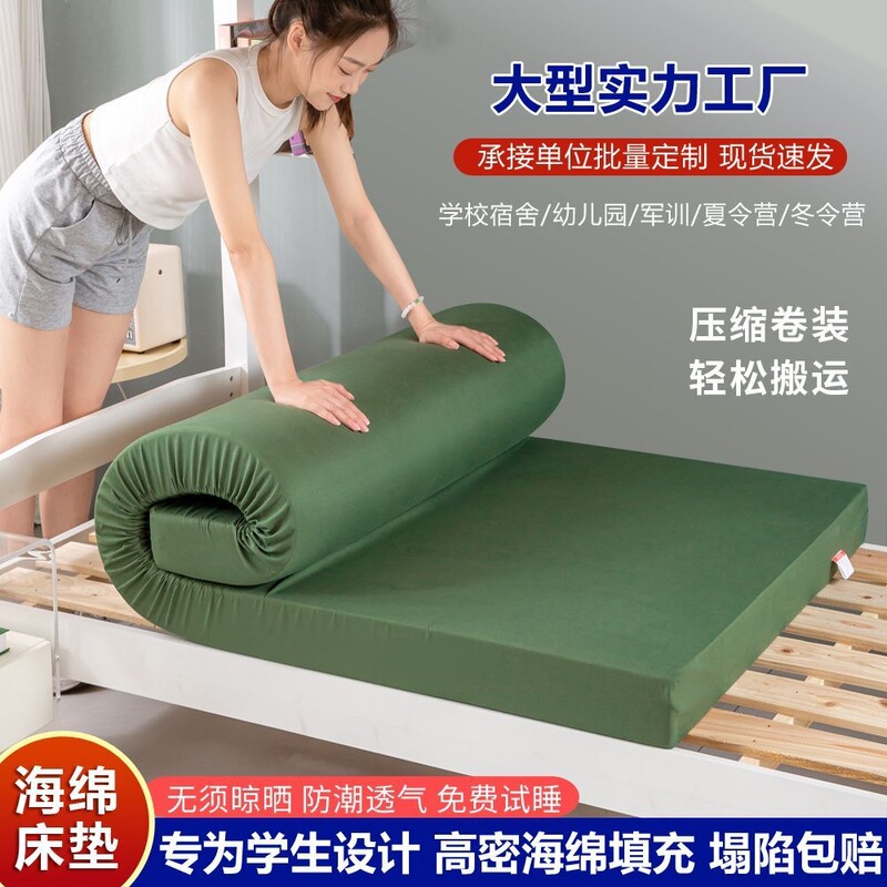High Density Sponge Mattress Thickened Single Double Student Dormitory Mattress Kang Mat Bay Window Tatami Troops Sponge Mat