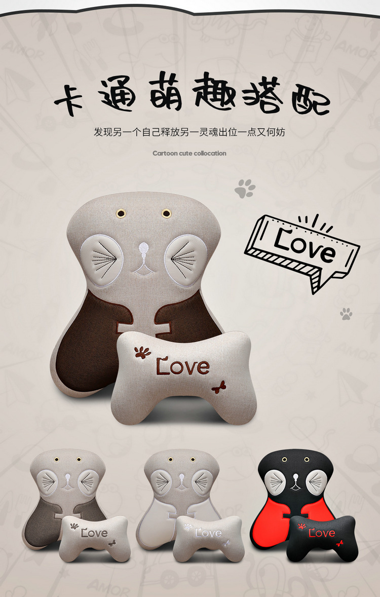 2025 New Cotton and Linen Owl Cartoon Four Seasons Universal Car Seat Cushion All-Inclusive Manufacturer Wholesale