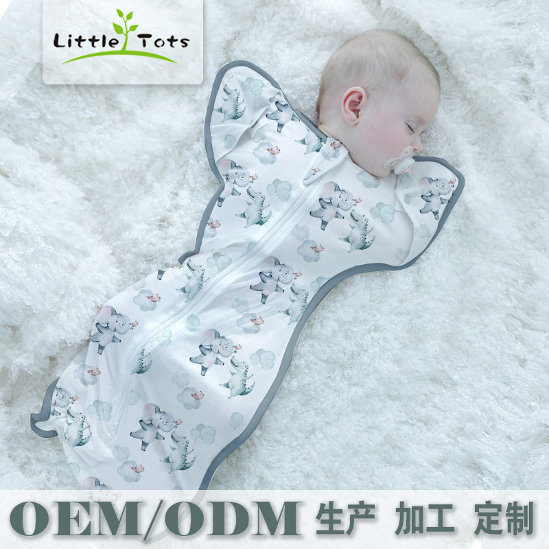 Cross-border cotton surrender baby sleeping bag newborn anti-shock sleeping bag anti-shock swaddling towel baby quilt