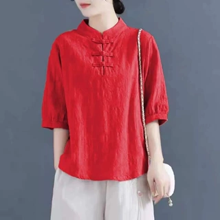 中老年太极服女装妈妈棉麻短袖套装春夏装新款大码洋气时尚两件套
