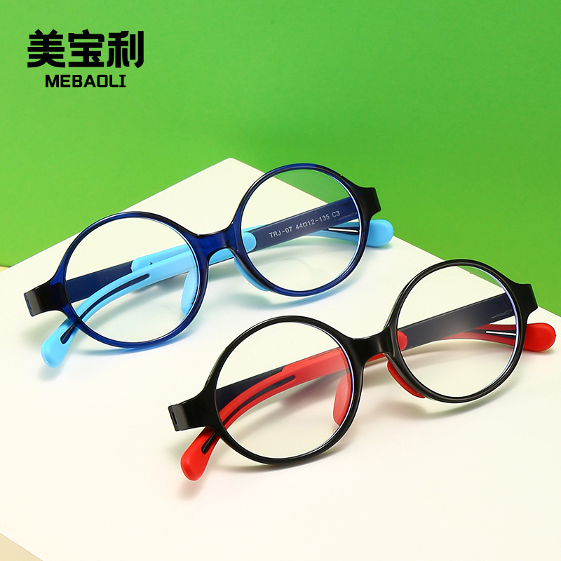 Wholesale Transparent Children's Silicone Eyeglass Frames for Myopia Correction, Student Glasses, Stylish Eyeglass Frames