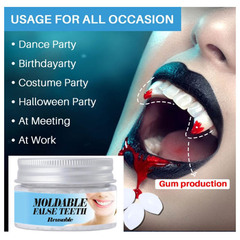 Kl qhz cホットメルトDIY歯ゴム粒子moledable fale teeth修飾補歯穴歯縫いゴム