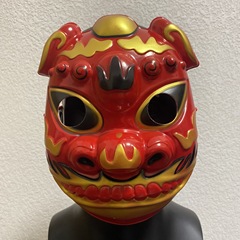 古代風の祭りのお祭り瑞獣ライオンマスク漢服メイクアップマッチングマスクタトゥーショップ料理寿司店