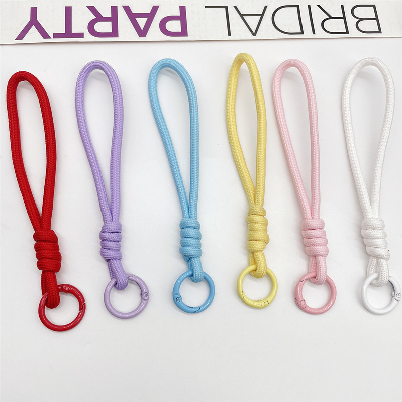 Colorful Mobile Phone Lanyard, Water Cup Keychain, DIY Accessory, Short Creative Anti-Loss Handmade Woven Rope Decoration Colorful Mobile Phone Lanyard, Water Cup Keychain, DIY Accessory, Short Creative Anti-Loss Handmade Woven Rope Decoration