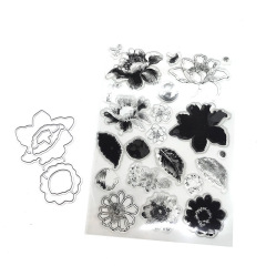 scrapbook DIY刀模碳鋼印章款stamp壓花刀模切割模版花朵葉子印章