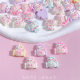 New Colorful Candy KT Cat Resin Accessories Cream Glue Mobile Phone Shell Refrigerator Sticker Jewelry Keychain Material
