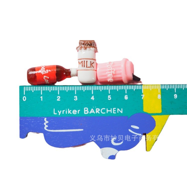 Accesorios de cola de botella de alimentación de resina de simulación de leche taza de café DIY crema teléfono móvil Shell material de alimentos y accesorios de juego