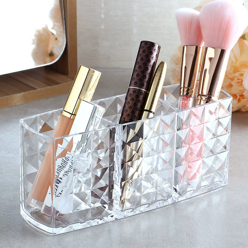 Прозрачная щетка для стола, карандаш для бровей, шкатулка, помада, блеск для губ