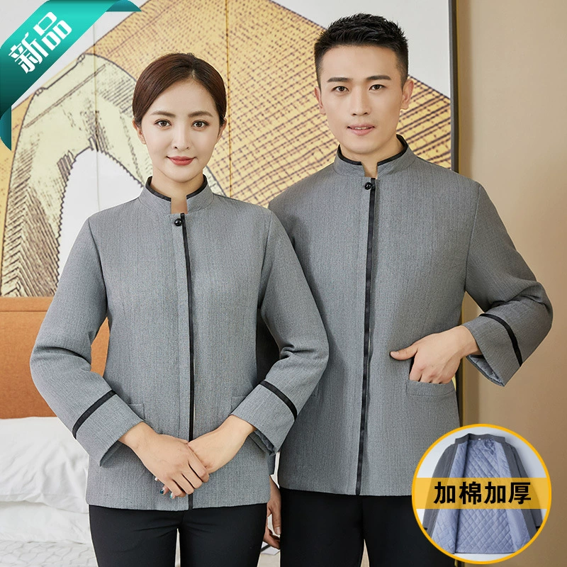 Уборка рабочей одежды с длинным рукавом Женская гостиница уборщик отдел продаж больница торговый центр недвижимость осень и зима