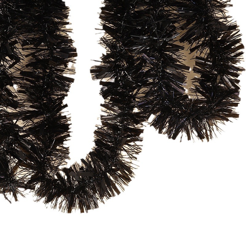 Transfronterizo Amazon nueva decoración de Halloween color negro 2 metros de espuma cifrada fiestas de lana de diseño