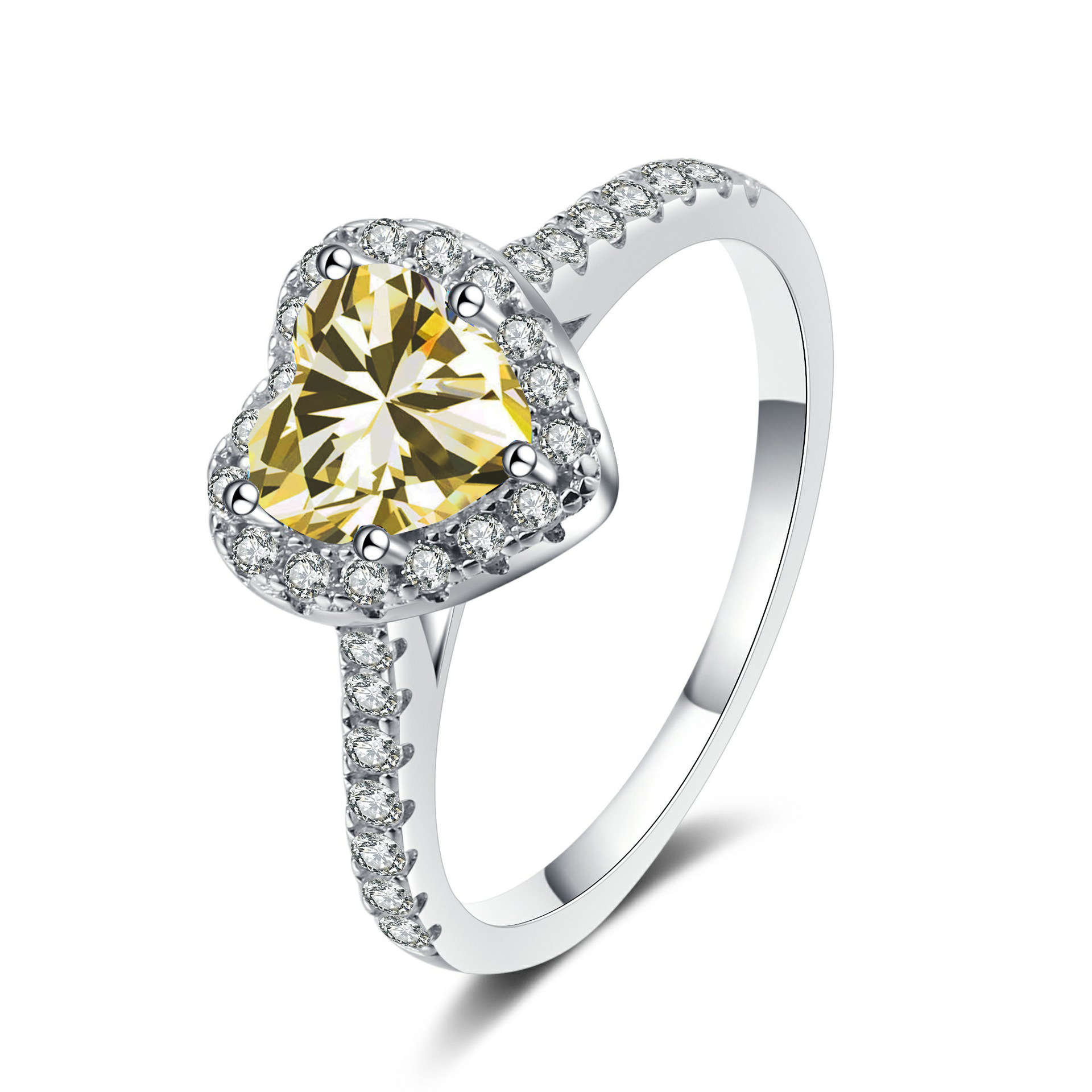 Anillo de plata S925 de color de importación de anillo de piedra de mozanita de un quilate de diamantes de diamantes de mozanita