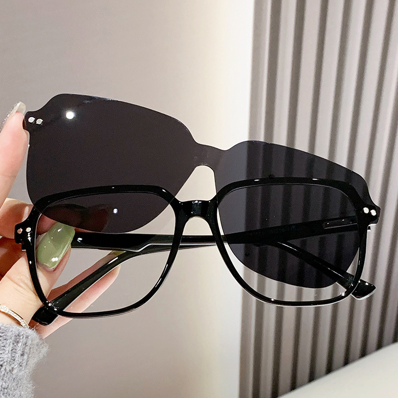 TR90 gafas magnéticas de interior y al aire libre anti-Luz Azul UV dos-en-uno miopía gafas marco gafas de sol