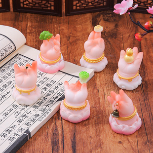 Fat Fufu Buddha Hand Meaning Ornaments to Attract Wealth and Fortune Resin Crafts Home Decoration Mascot Lucky Gift