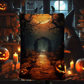 女巫印花万圣节骷髅毛毯跨境午睡毯四季法兰绒可定制空调幽灵盖毯