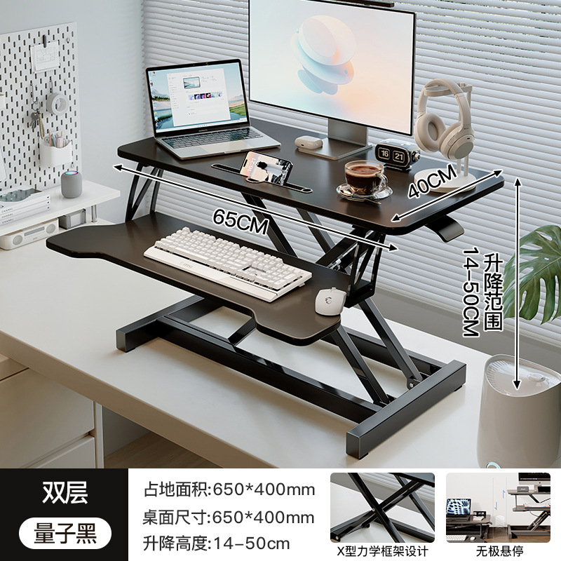 mesa de trabajo de pie elevación de mesa de computadora de elevación de mesa de escritorio soporte plegable ajustable de escritorio de oficina