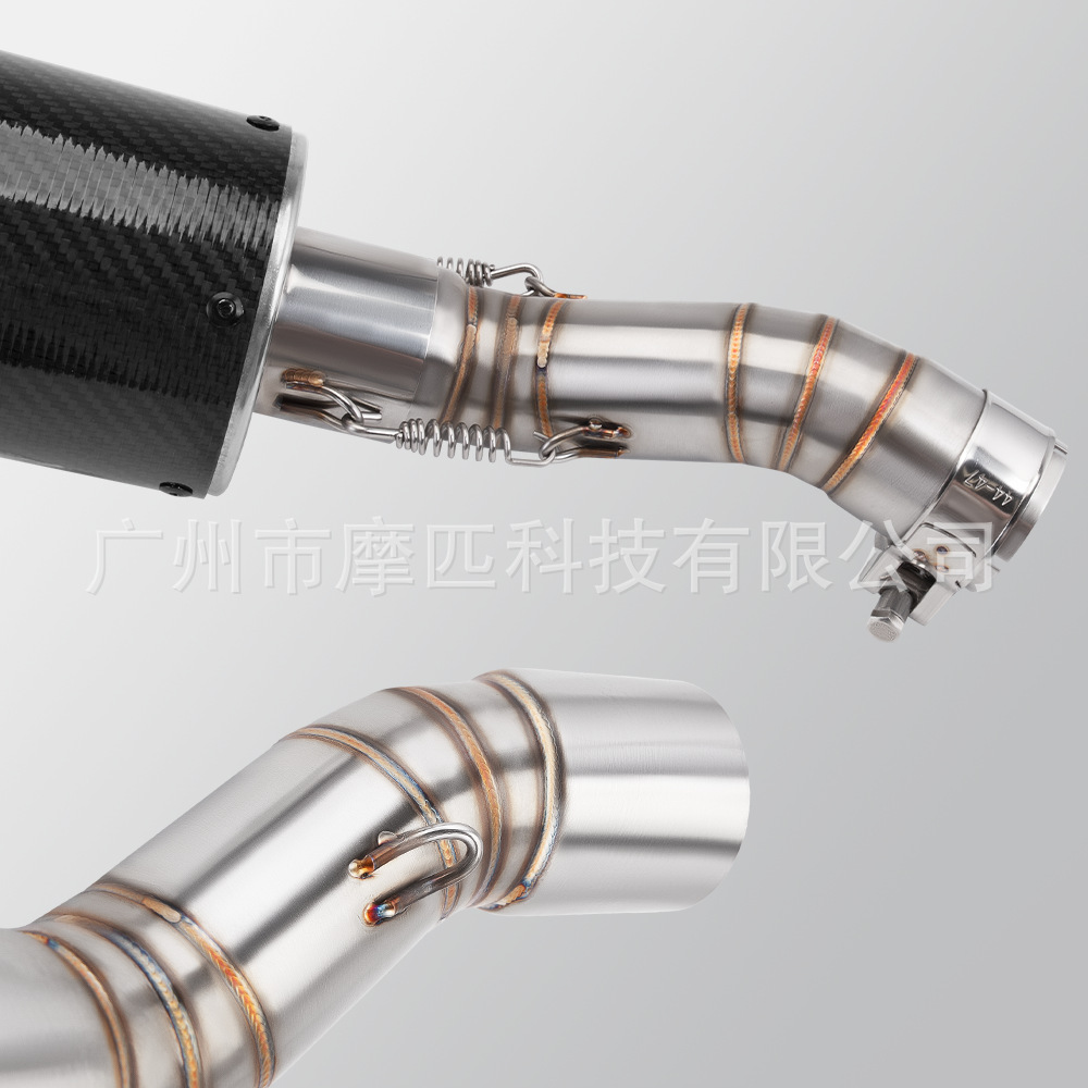 Motorcycle modification is suitable for Chuliuxiang CLX700 stainless steel small middle exhaust pipe special 51mm