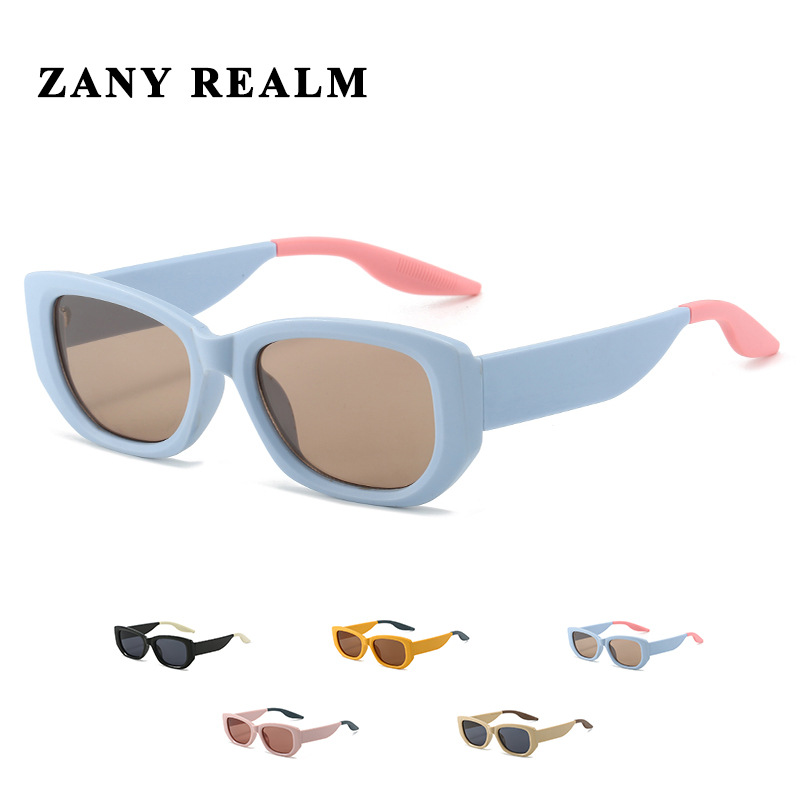 Gafas de sol para mujer 2024 nuevo estilo Maillard anti-ultravioleta de alta calidad, marco pequeño, gafas de sol de color de empalme delgado, transfronterizo