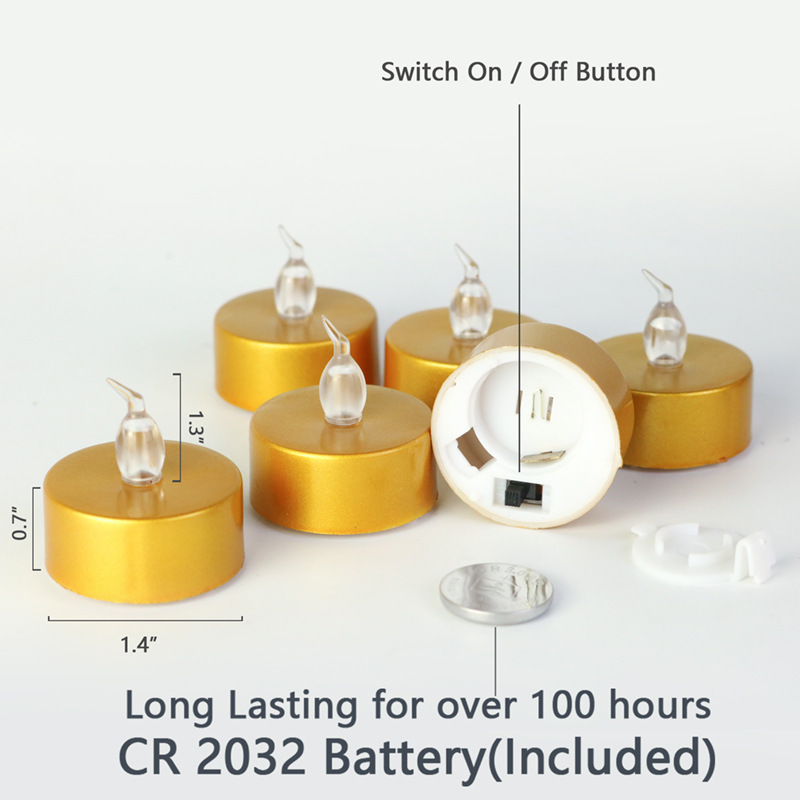 Golden electronic Christmas candle