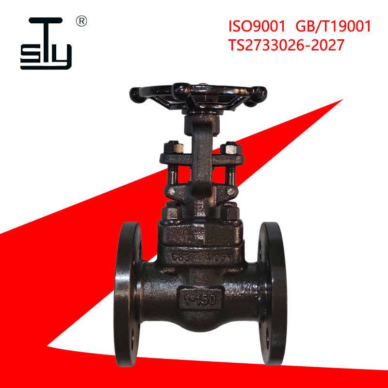 整体法兰闸阀油泵吸油口用高温蒸汽水管道阀门一体锻造温州阀门厂