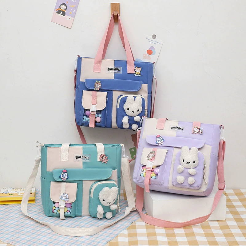 School shoulder bag, handheld capacious waterproof one-shoulder bag for elementary students, 0.42 kg