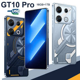 GT10Pro新款跨境手机3+32GB内存7.3寸穿孔大屏安卓外贸4G智能手机