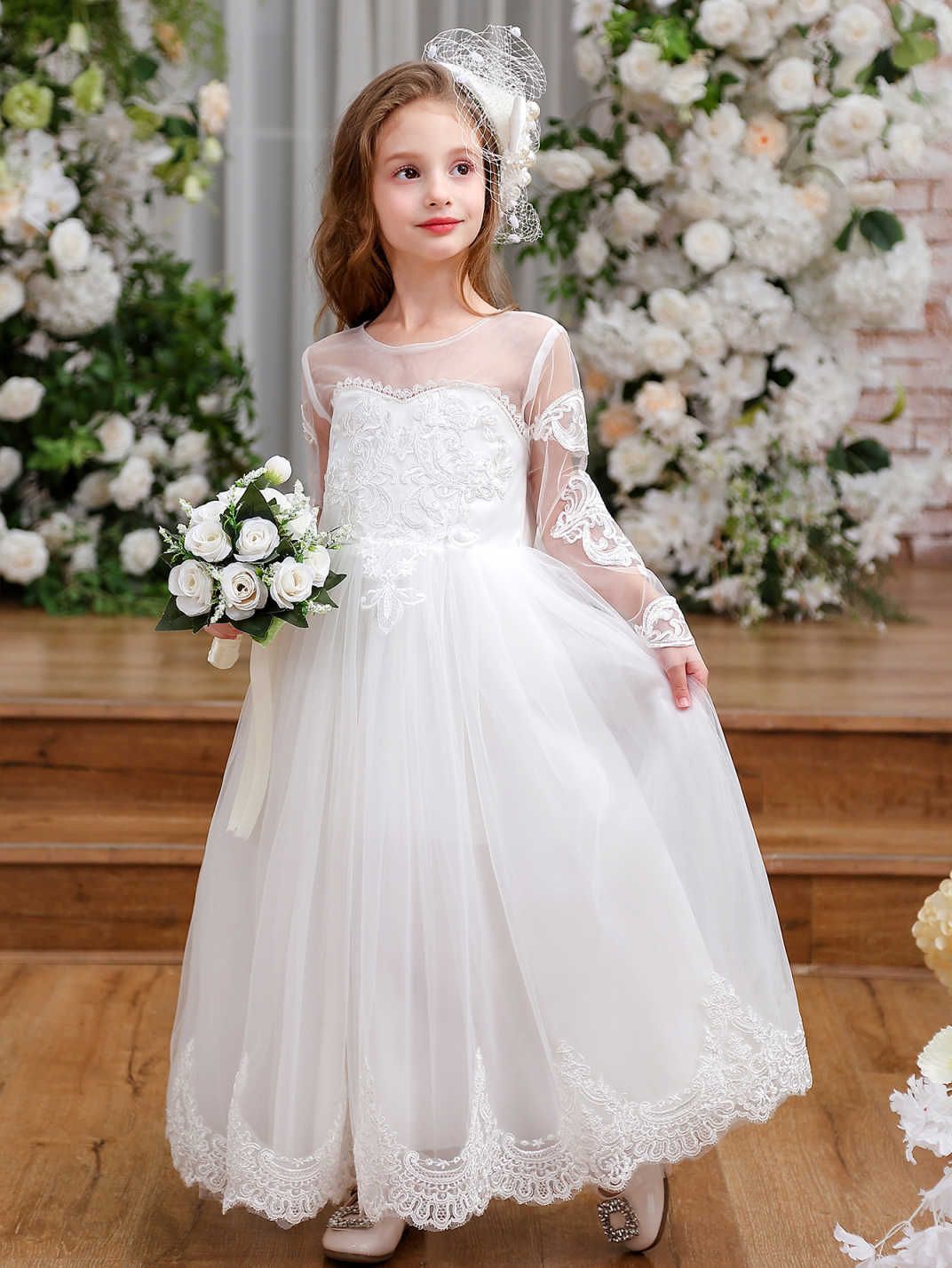 Vestido de princesa para niños, niña, gasa esponjosa, cumpleaños, niña de las flores, vestido de novia, anfitrión, traje de piano