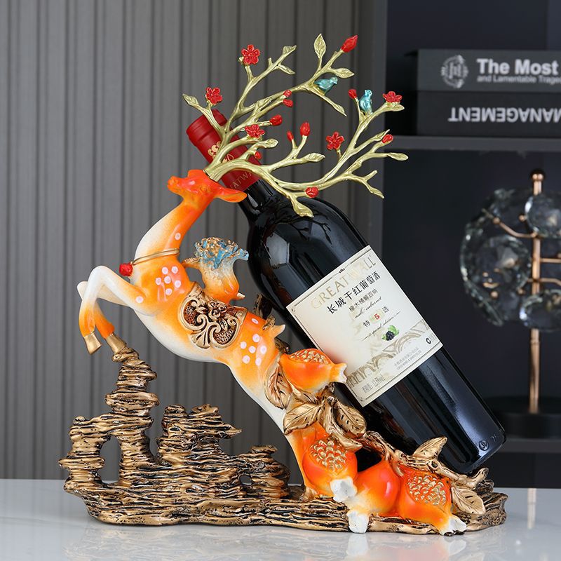 Creative Milu Red Wine Rack Ornaments Household Living Room Wine Cabinet Decorations Modern Light Luxury Ornaments High-end New Residence Gifts