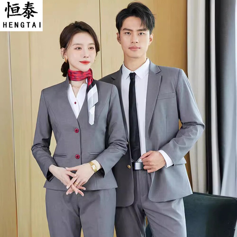 Beauty salon front desk Southern Airlines student stewardess uniform hotel waiter work clothes gray professional suit suit spring Beauty salon front desk Southern Airlines student stewardess uniform hotel waiter work clothes gray professional suit suit spring