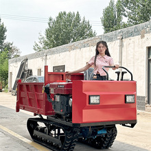 全地形小型工程毛竹搬运自卸车爬坡王3吨5吨爬山虎展带式运输车